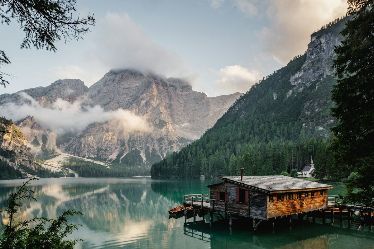 A mountain reflected perfectly in a calm lake
